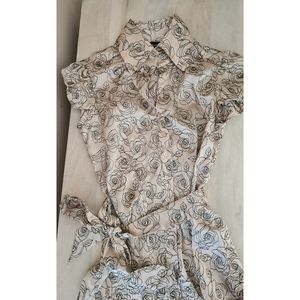 Bebe Rose Stitched Blouse